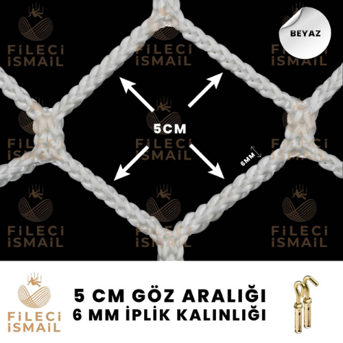 5 cm göz · 6 mm iplik