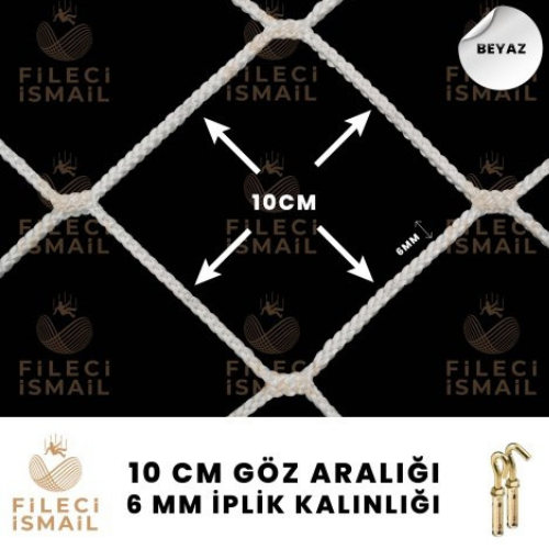 10 cm göz · 6 mm iplik