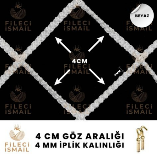 4 cm göz · 4 mm iplik