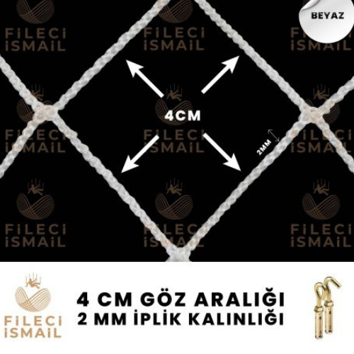 4 cm göz · 2 mm iplik